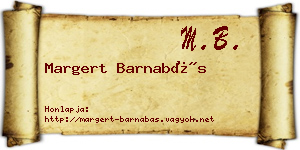 Margert Barnabás névjegykártya
