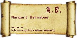 Margert Barnabás névjegykártya